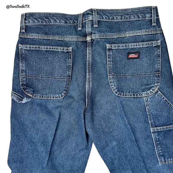 DICKIES Big & Tall Relaxed Fit Carpenter Blue Jeans - 36X34 - Picture 5 of 12